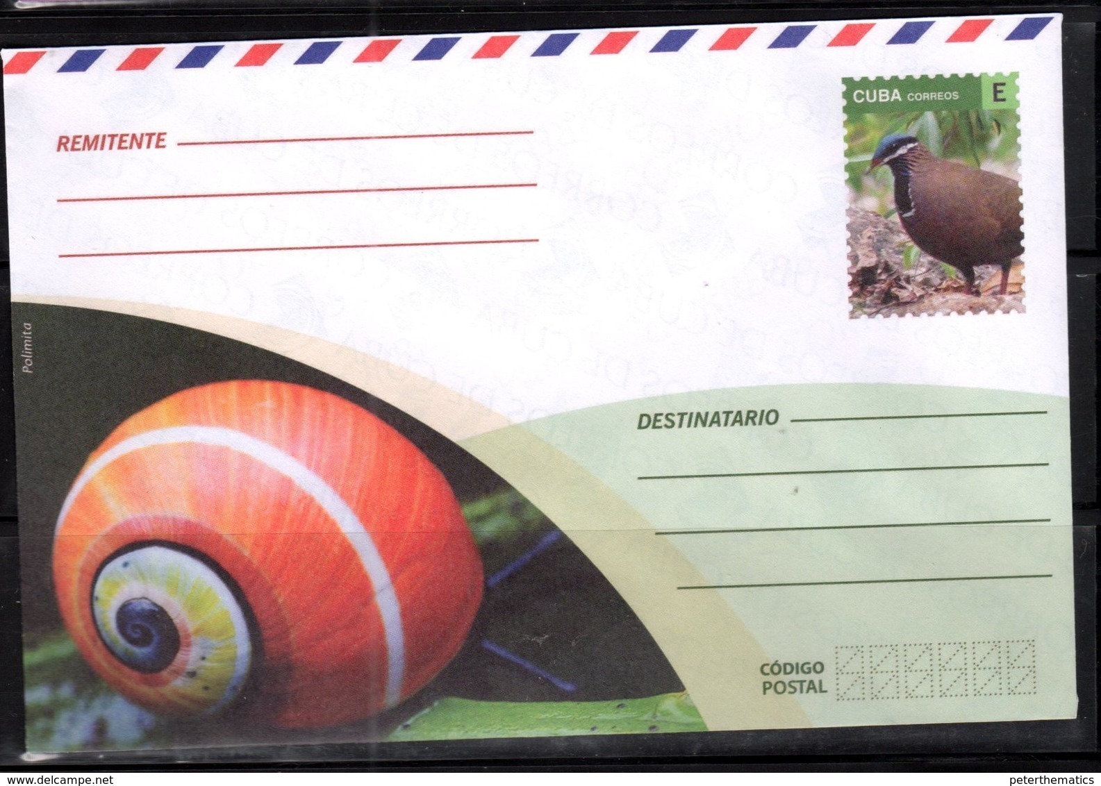 POSTAL STATIONERY, MINT, PREPAID ENVELOPE, FAUNA, BIRDS, SNAILS - Other & Unclassified