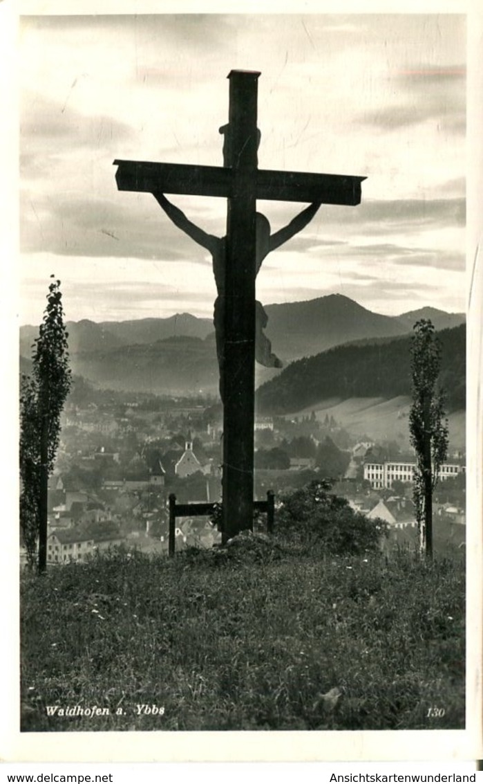 007536  Waidhofen A. D. Ybbs  Gesamtansicht Mit Jesuskreuz  1963 - Waidhofen An Der Ybbs