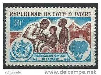 Cote Ivoire YT 280 " OMS " 1968 Neuf** - Côte D'Ivoire (1960-...)