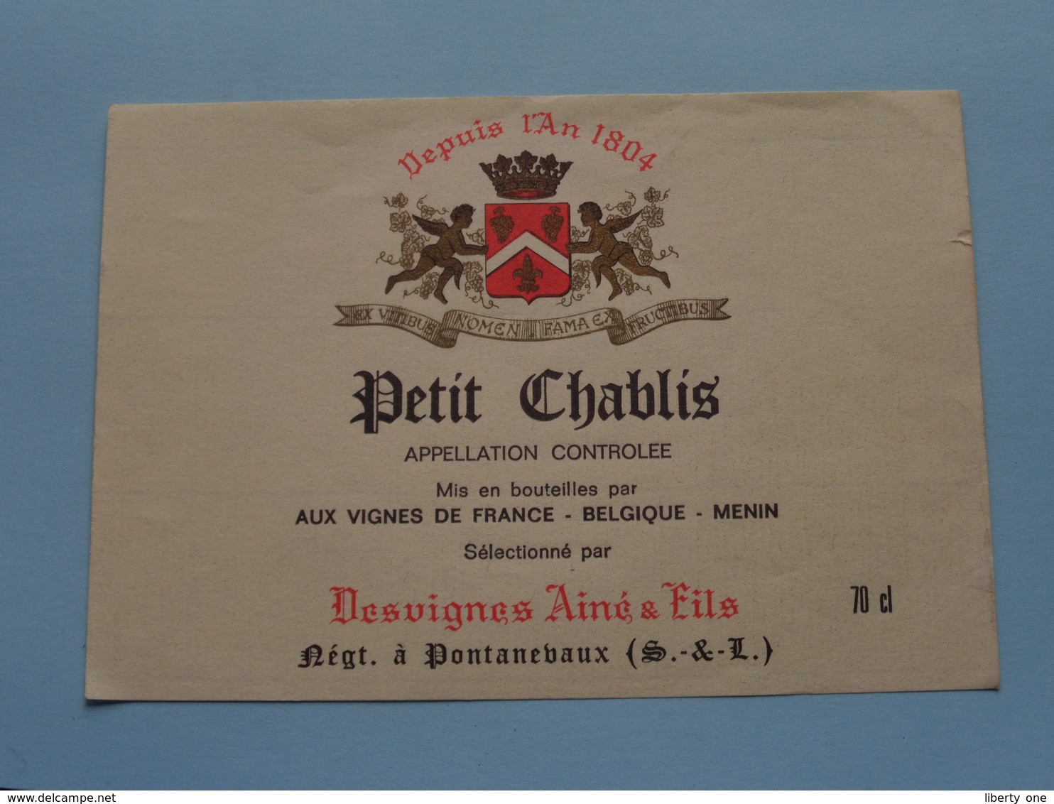 PETIT CHABLIS > Etiketten / Etiquettes De Collectionneur / Verzamelaar De Regio > MENIN / MENEN > Detail Zie Foto ! - Autres & Non Classés