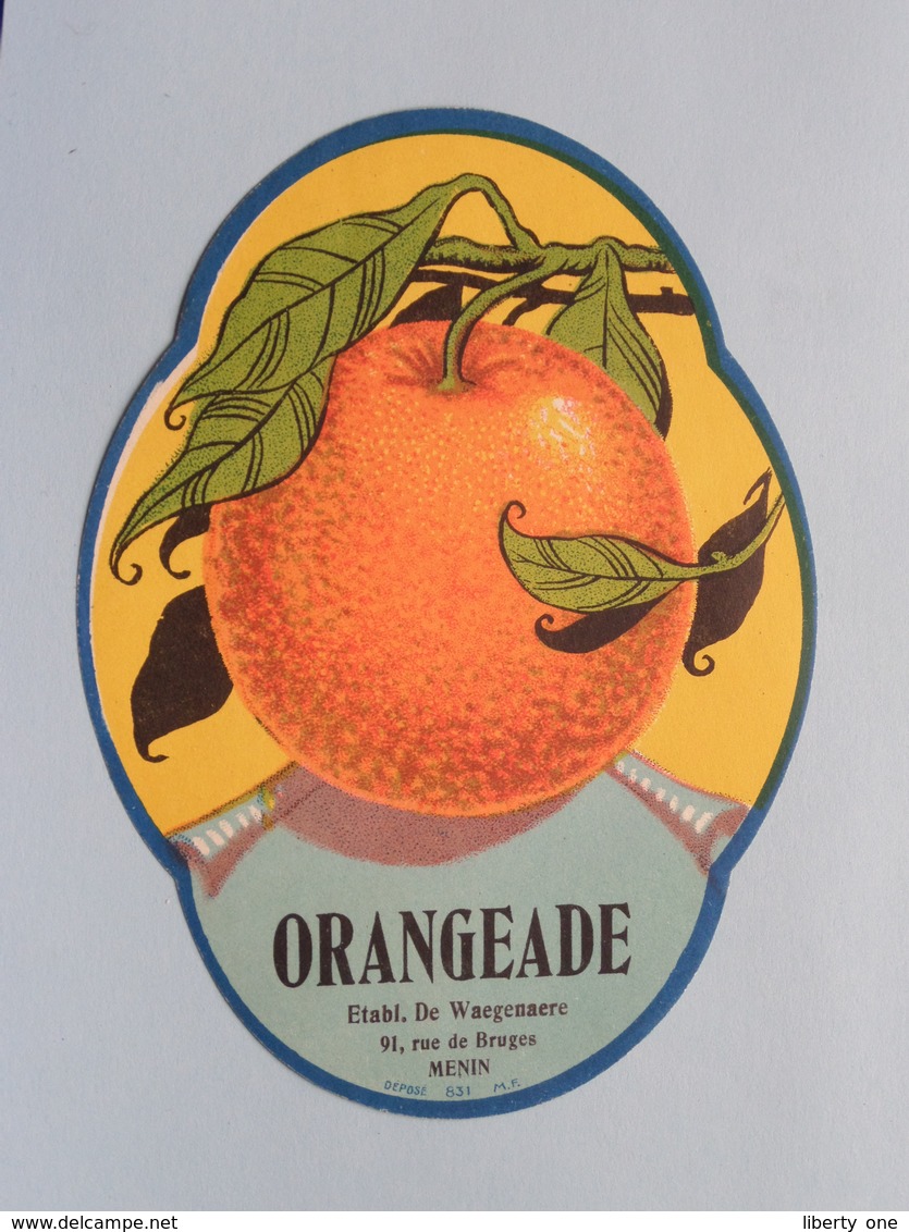 ORANGEADE De Waege > Etiketten / Etiquettes De Collectionneur / Verzamelaar De Regio > MENIN / MENEN > Detail Zie Foto ! - Autres & Non Classés