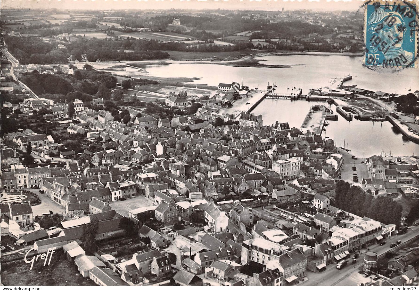 22-PAIMPOL- VUE AERIENNE DE LA VILLE ET DU PORT - Paimpol