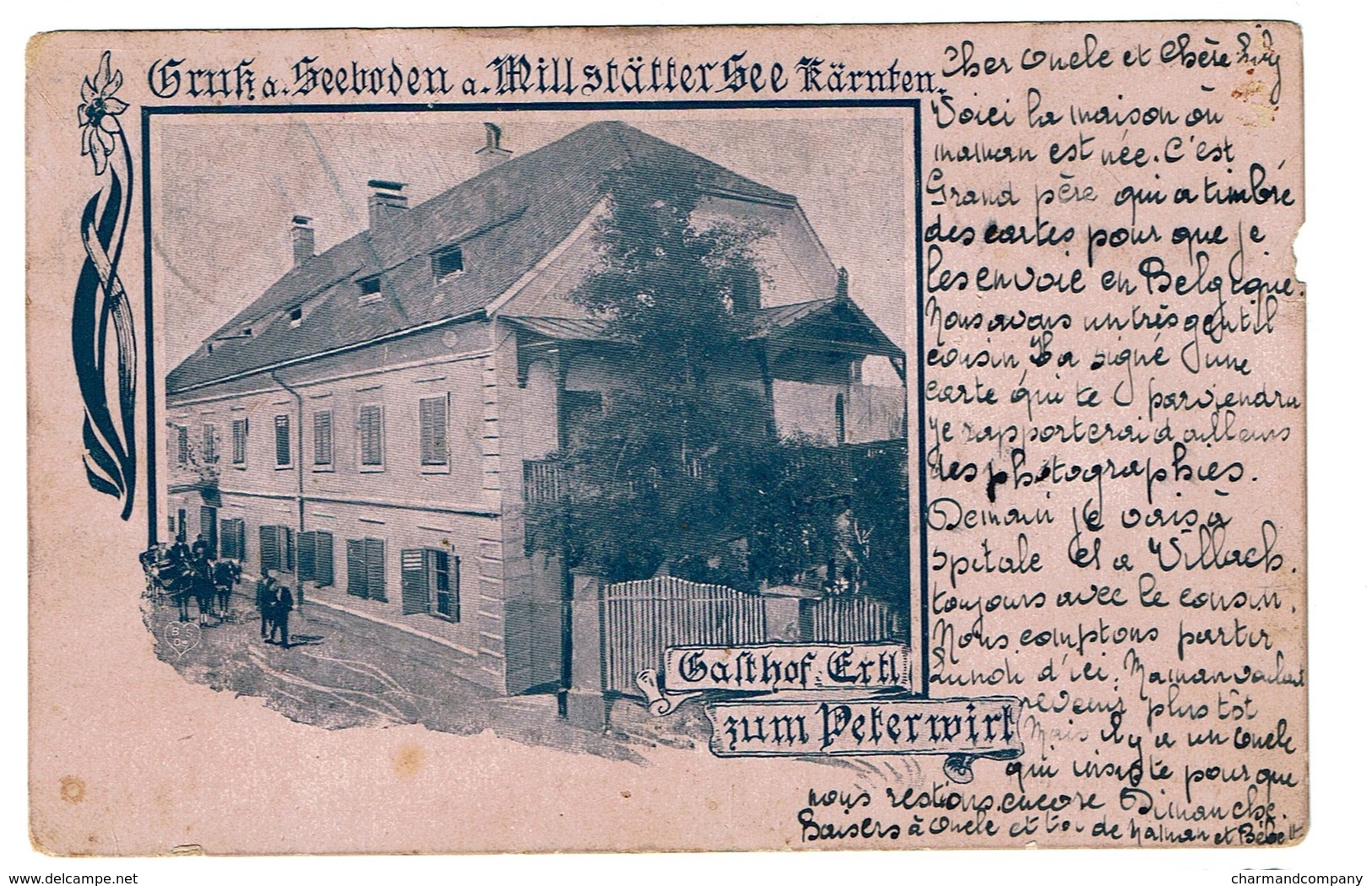 Seeboden A. Millstätter See Kärnten - Gasthof Ertl Zum Peterwirl - Ludwig Biersack, München - 2 Scans - Millstatt