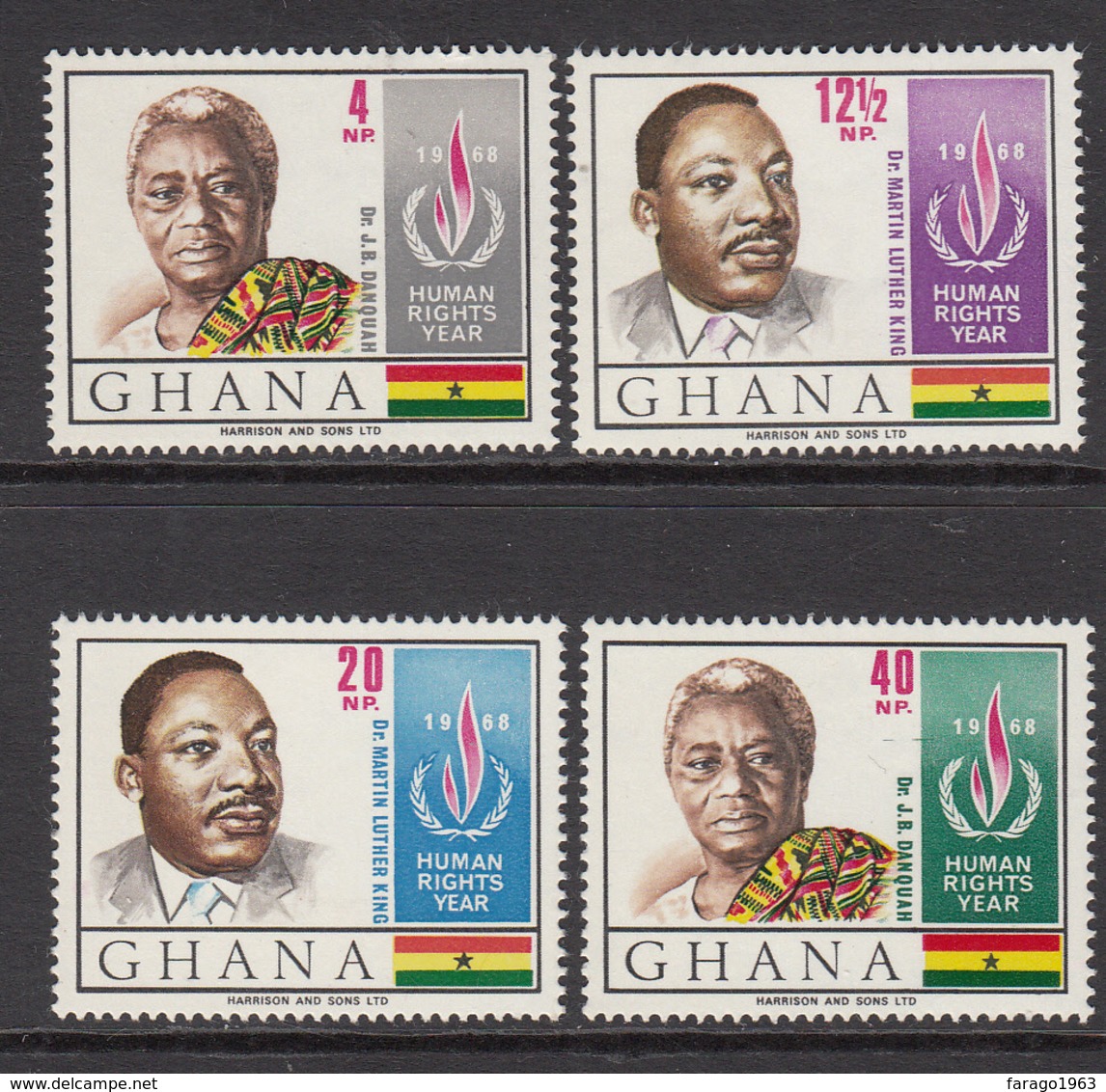 1969 Ghana Human Rights MLK Complete Set Of 4  MNH - Ghana (1957-...)