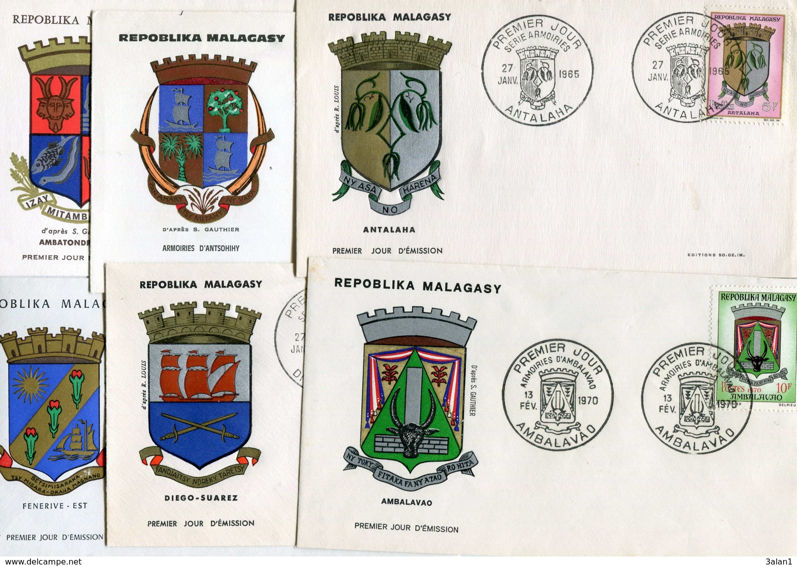 Repoblika Malagasy Madagascar = LOT De + 120 Enveloppes FDC 1er Jour PORT FRANCE GRATUIT - Madagascar (1960-...)