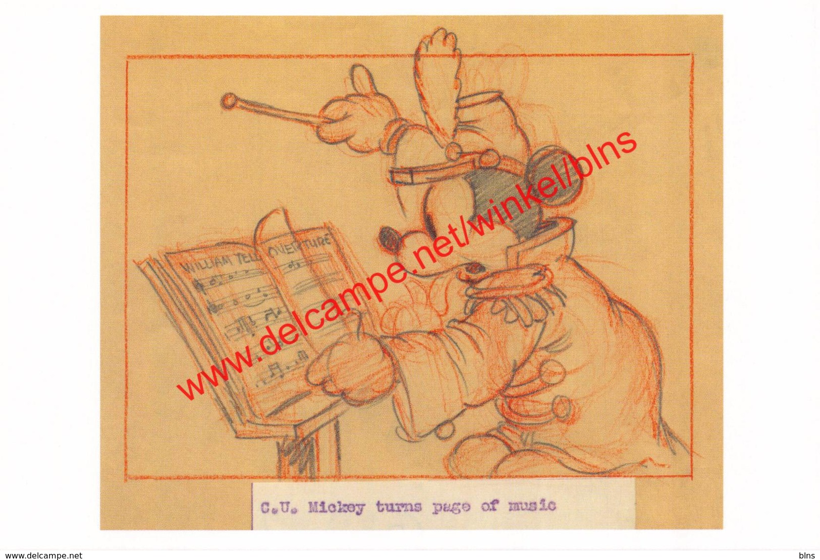 The Band Concert 1935 - Mickey Mouse - Story Sketch - Walt Disney - Autres & Non Classés