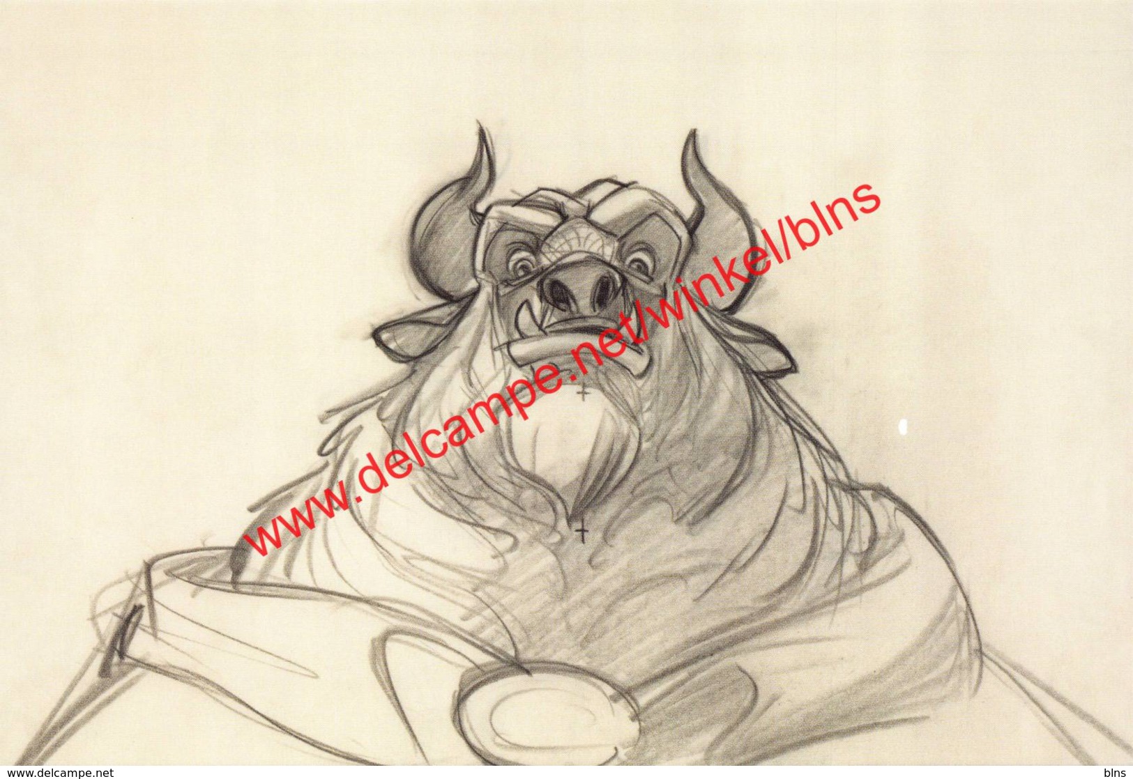 Beauty And The Beast 1991 - Rough Animation By Glen Keane - Walt Disney - Autres & Non Classés