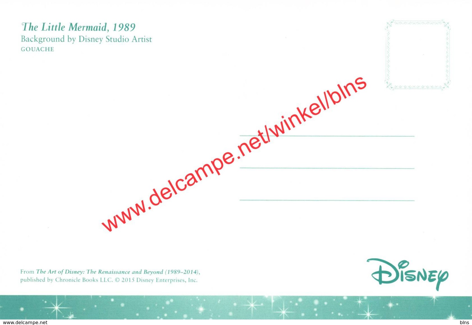 The Little Mermaid 1989 - Background By Disney Studio Artist - Walt Disney - Autres & Non Classés