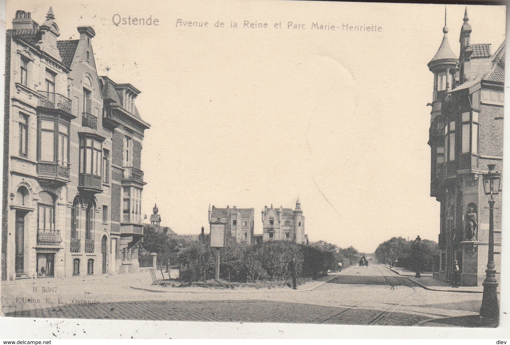 Oostende - Ostende - Avenue De La Reine Et Parc Marie Henriette - 1903 - Uitg. E.L. Oostende - Oostende