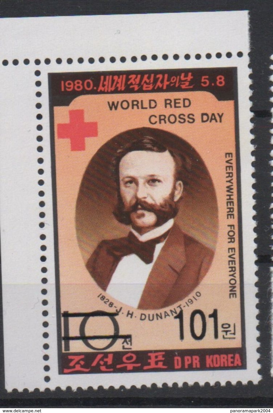 North Korea Corée Du Nord 2006 Mi. 5083 Surchargé OVERPRINT Croix Rouge World Red Cross Day Henri Dunant Rotes Kreuz MNH - Red Cross