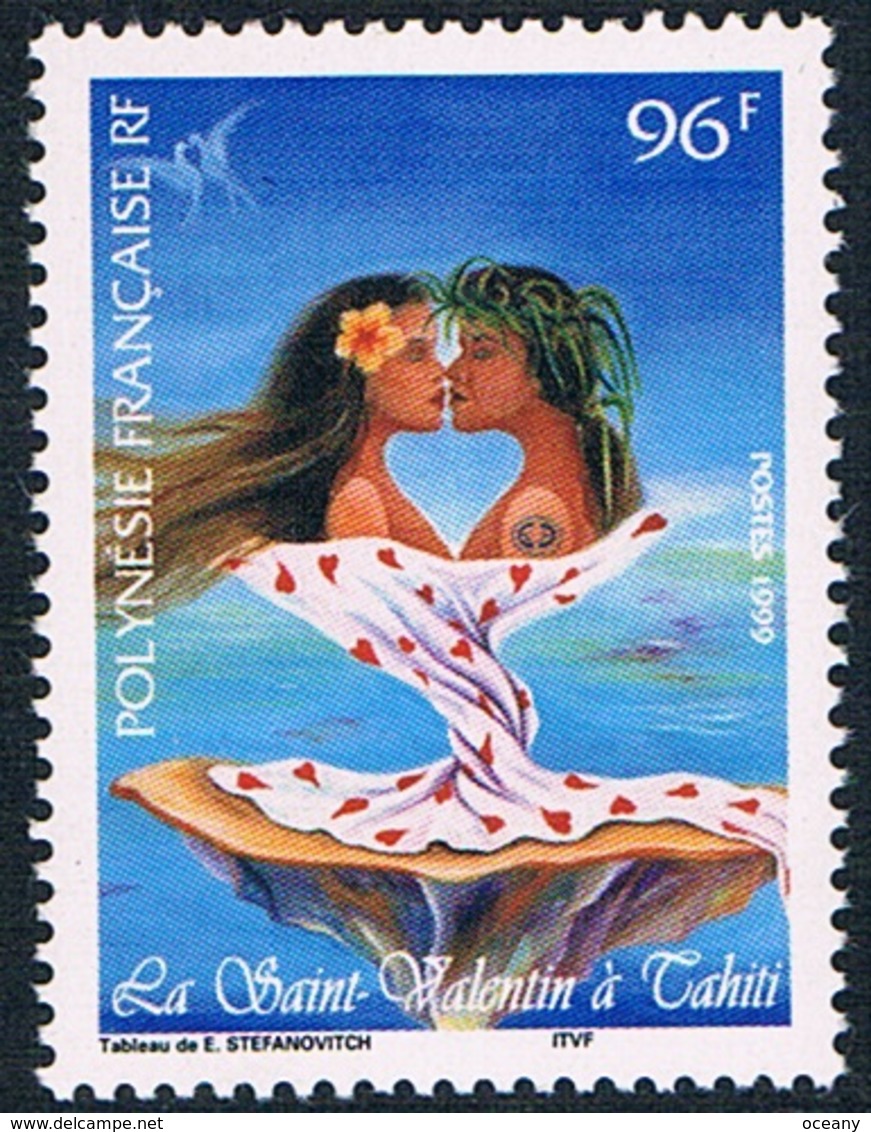 Polynésie - La Saint-Valentin à Tahiti 578 (année 1999) ** - Neufs