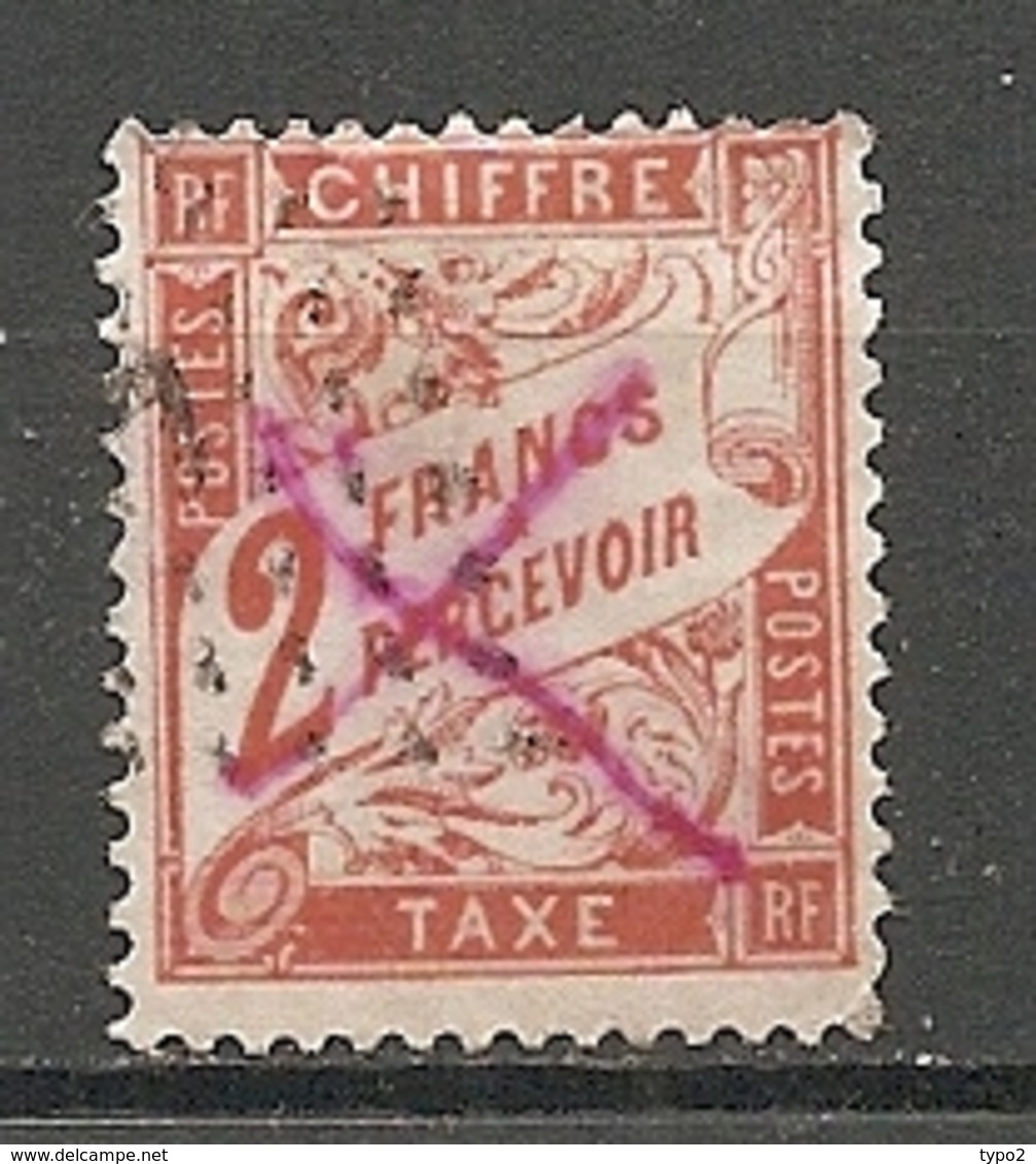 TAXE - Yv. N°  41    (o)   2f  Rouge -orange  Cote  75    Euro BE R  2 Scans - 1859-1959 Gebraucht