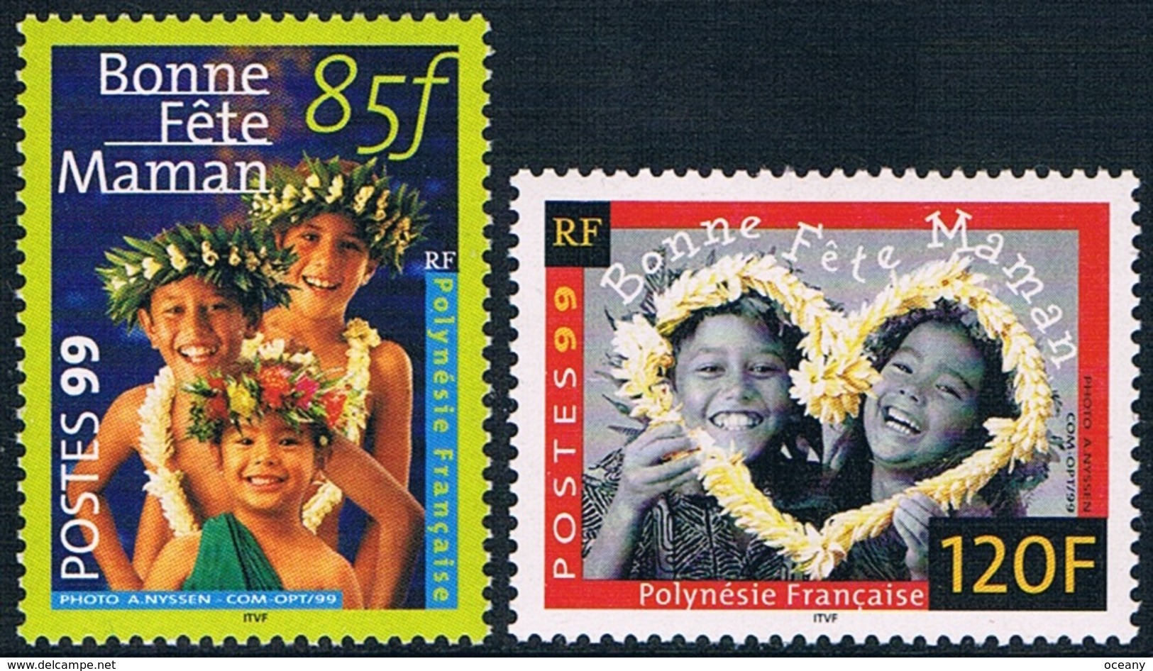 Polynésie Française - "Bonne Fête Maman" 586587 (année 1999) ** - Neufs