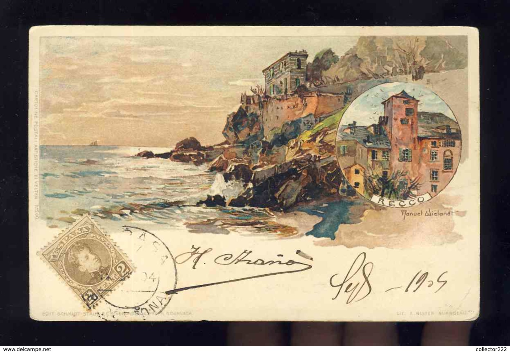 Carte Postale Illustree Par Manuel Wielandt: Recco (116066) - Wielandt, Manuel