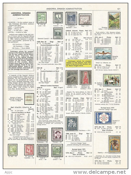 ETATS-UNIS. Cataloge De Cotation SCOTT Américain édition 2012, Pour L'ANDORRE FRANÇAIS & ESPAÑOL. - Verenigde Staten