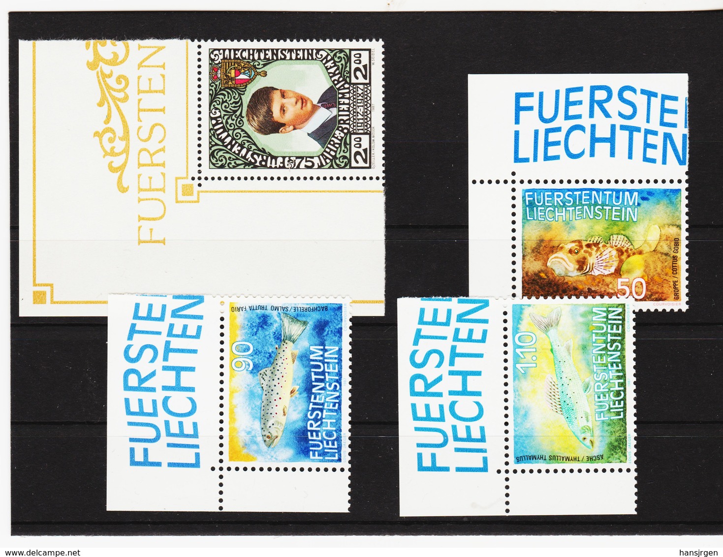 LKA51 LIECHTENSTEIN 1987 Michl 921/24 ECKRAND ** Postfrisch SIEHE ABBILDUNG - Ungebraucht