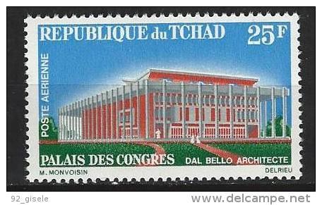 Tchad Aerien YT 35 (PA) " Palais Des Congrès " 1966 Neuf** - Tchad (1960-...)