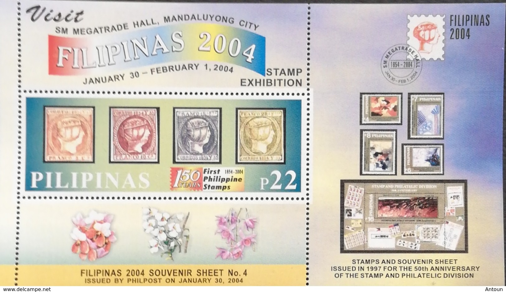 Philippines 2004 First Philippine Stamps,150th. Anniv. S/S - Oceania (Other)