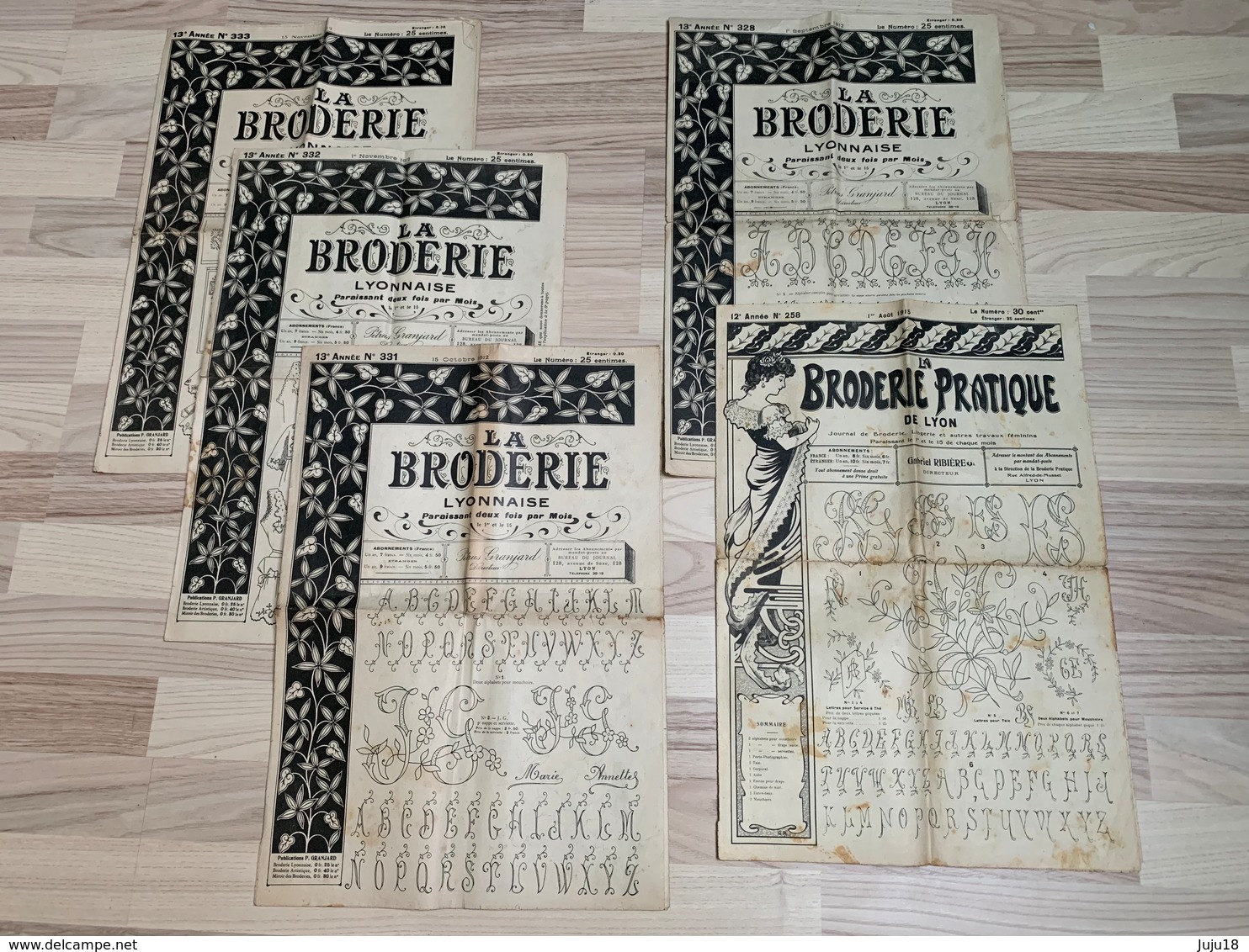 Lot De Journaux 1912 - La Broderie Lyonnaise - Schnittmuster