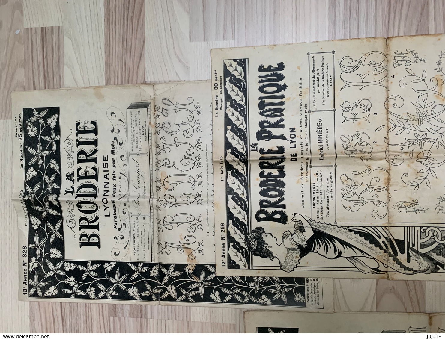 Lot De Journaux 1912 - La Broderie Lyonnaise - Patterns