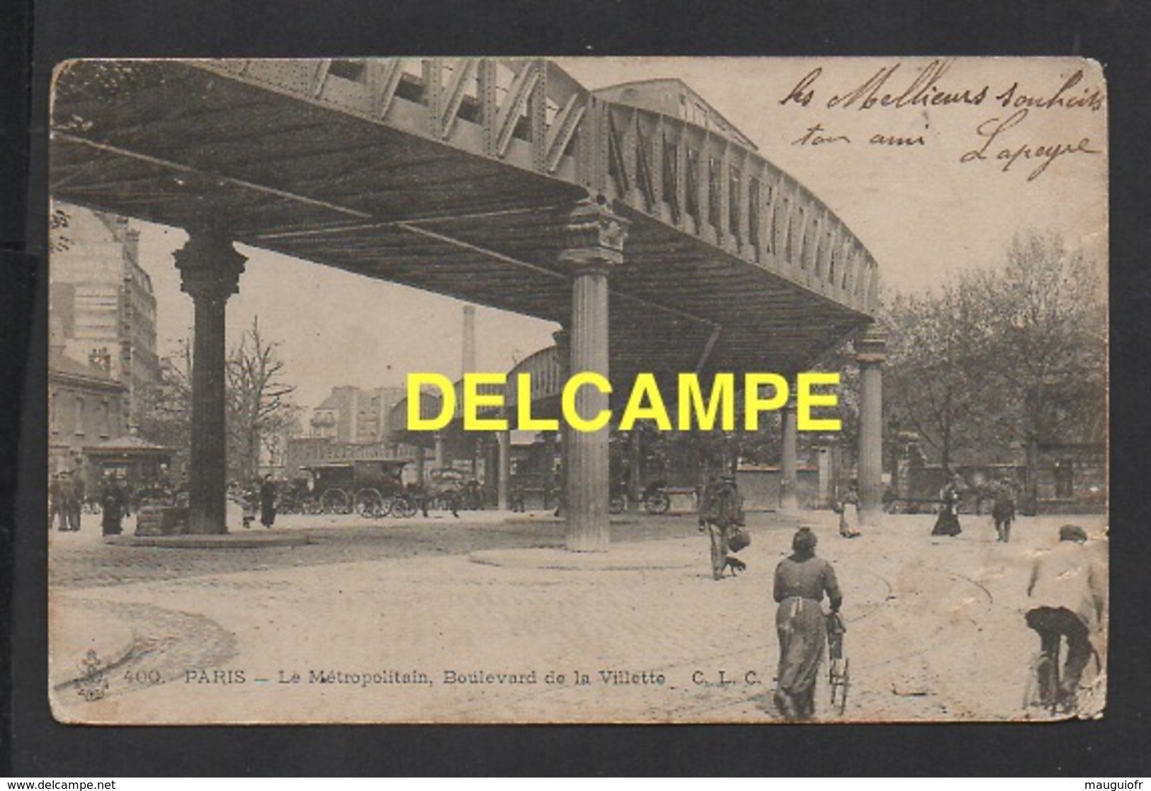 DF / CHEMINS DE FER / METRO AÉRIEN / LE MÉTROPOLITAIN BOULEVARD DE LA VILLETTE / ANIMÉE / 1905 - Métro