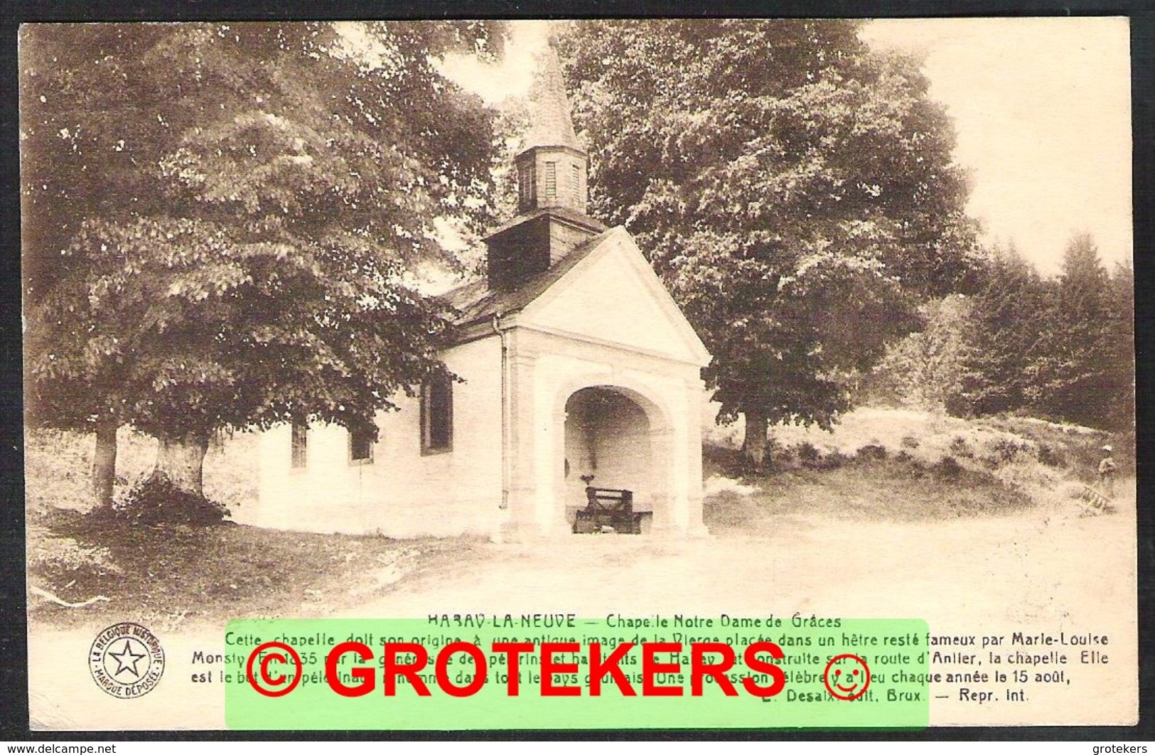 HABAY-LA-NEUVE Chapelle Notre Dame De Grâces 1926 - Habay