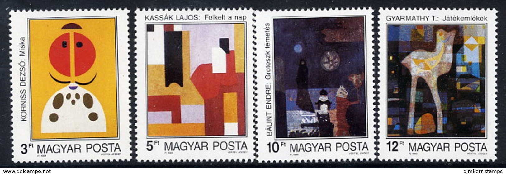 HUNGARY 1989 Contemporary Painting  MNH / **  Michel 4056-59 - Unused Stamps