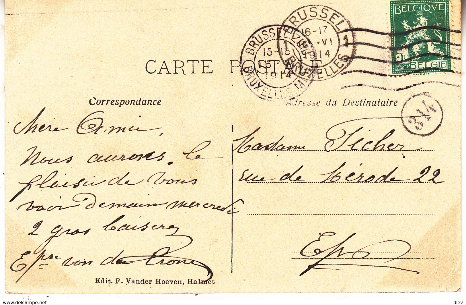 Evere - Ancienne Meunerie - Carte Couleur - 1914 - V.P.F. - Evere