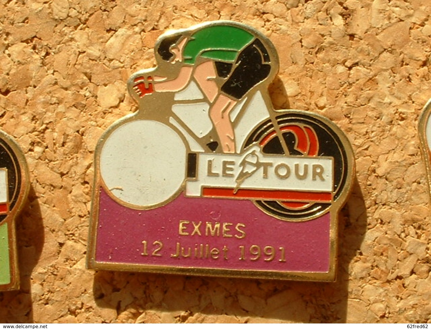 PIN'S CYCLISME VELO - LE TOUR DE FRANCE 1991  - EXMES   12 JUILLET 91 - Cyclisme