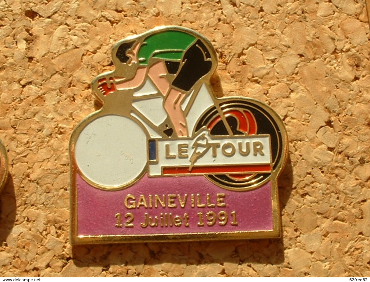 PIN'S CYCLISME VELO - LE TOUR DE FRANCE 1991  - GAINEVILLE 12 JUILLET 91 - Cyclisme