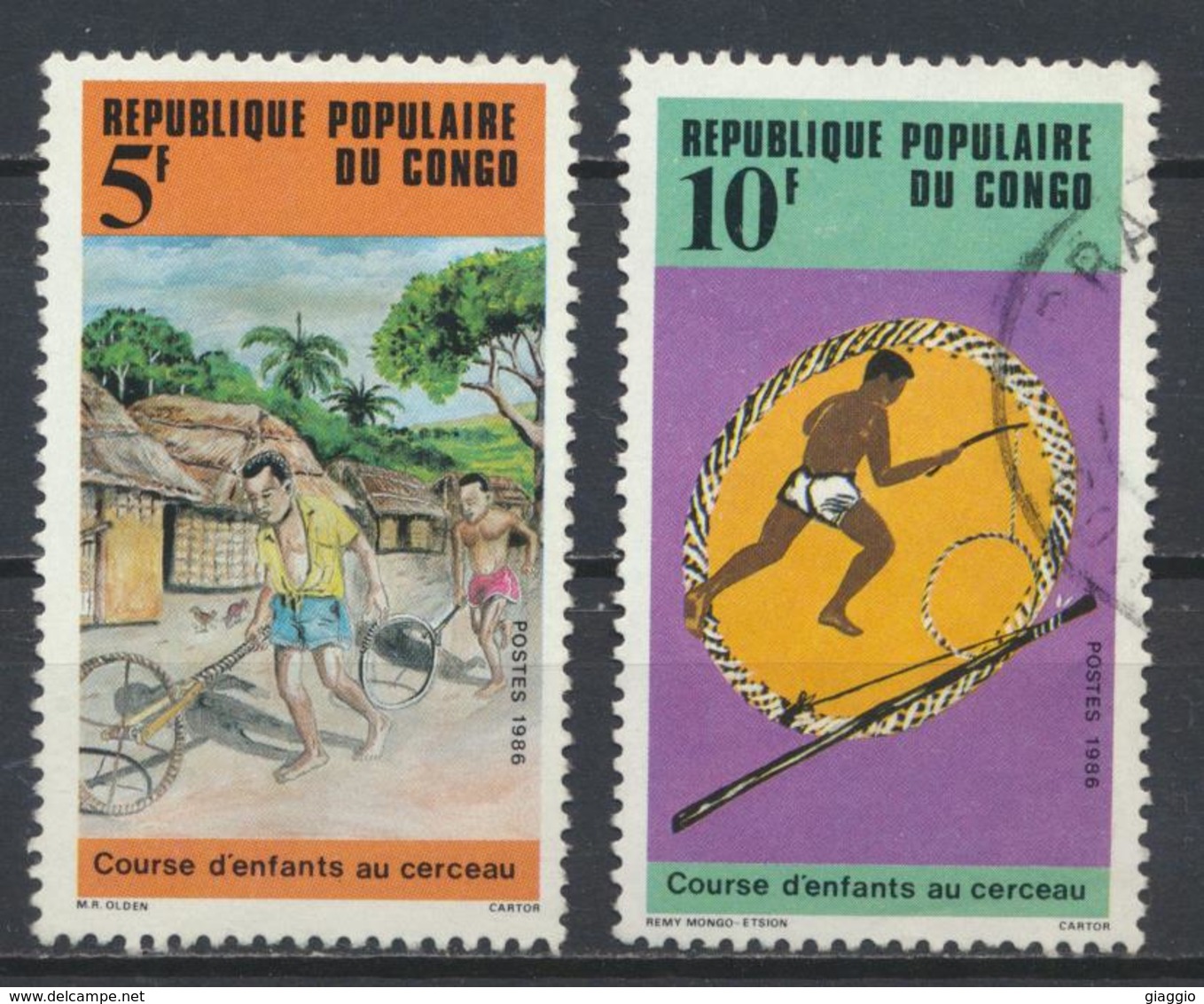 °°° REPUBBLICA DEL CONGO - Y&T N°771/72 - 1986 °°° - Usati