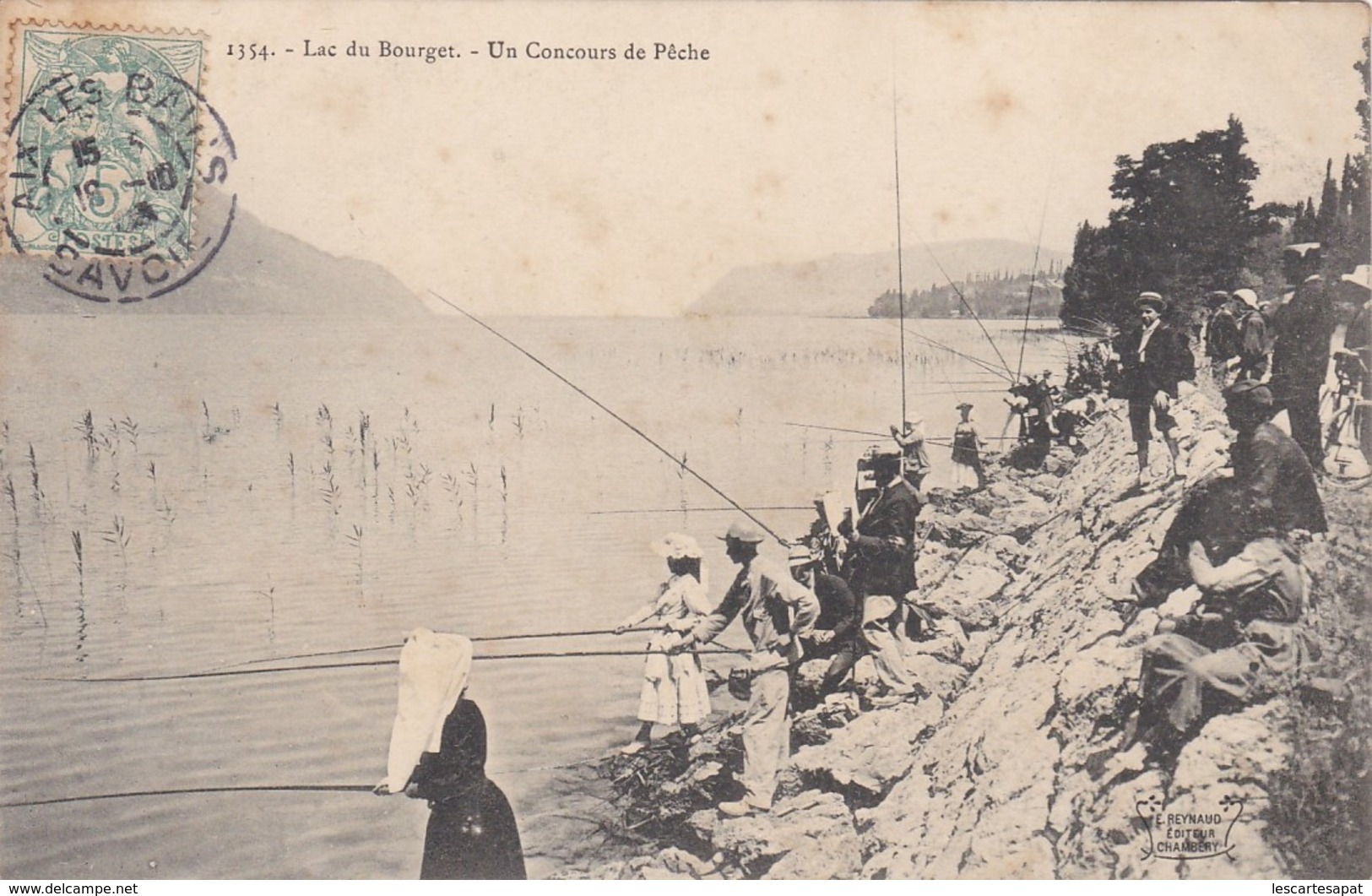 LAC DU BOURGET - Pêcheurs -  Concours De Pêche   1906  (lot Pat 64) - Le Bourget Du Lac