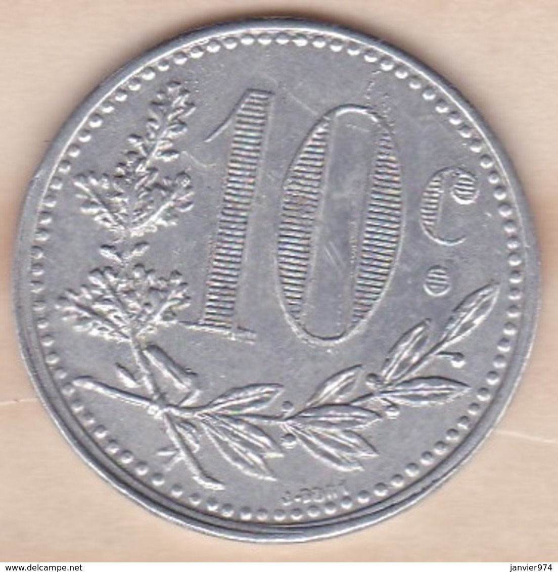Algérie, Chambre De Commerce D'Alger ,10 Centimes 1921 , Aluminium - Algérie