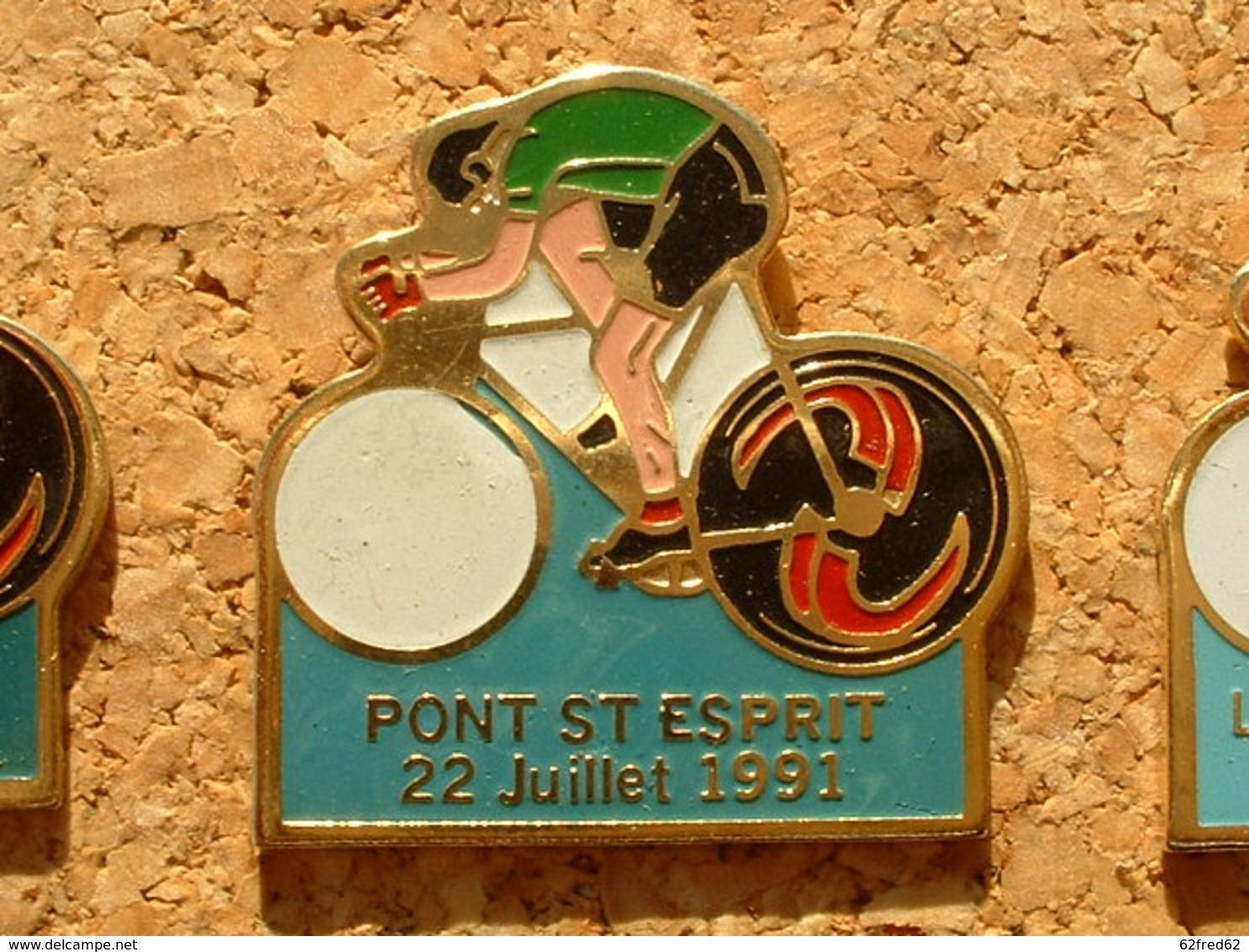 PIN'S CYCLISME VELO - LE TOUR DE FRANCE 1991  - PONT ST ESPRIT 22 JUILLET 91 - Cyclisme