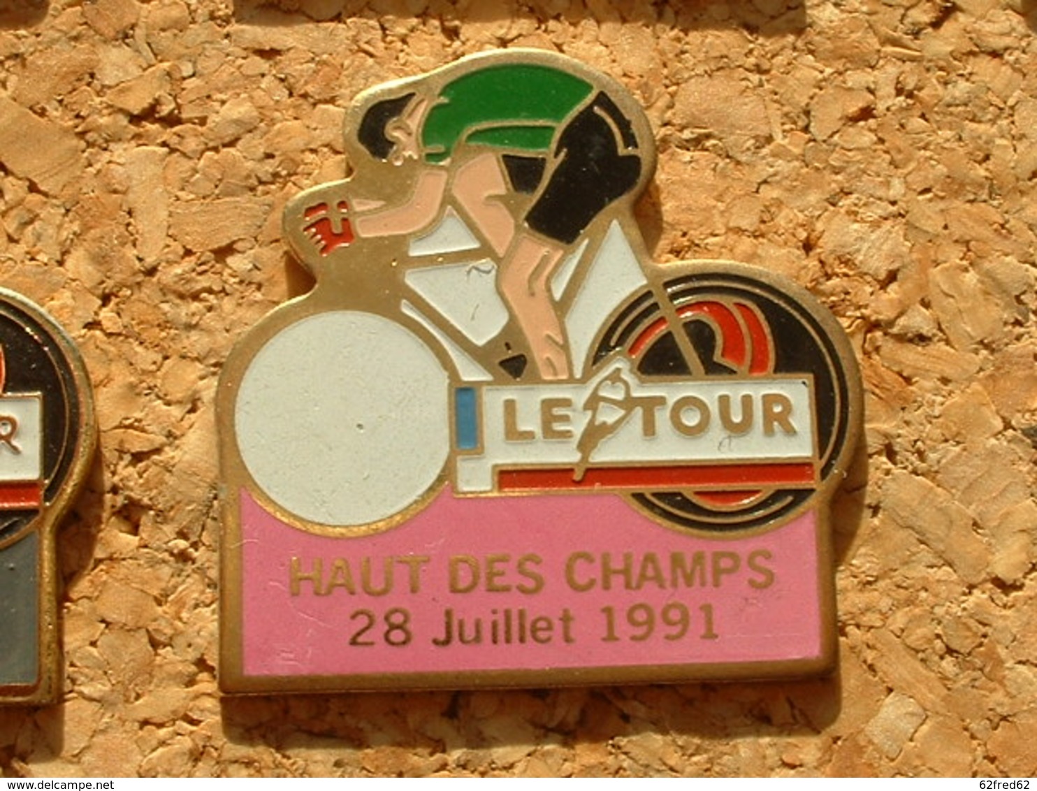 PIN'S CYCLISME VELO - LE TOUR DE FRANCE 1991  - HAUT DES CHAMPS  28 JUILLET 91 - Cyclisme