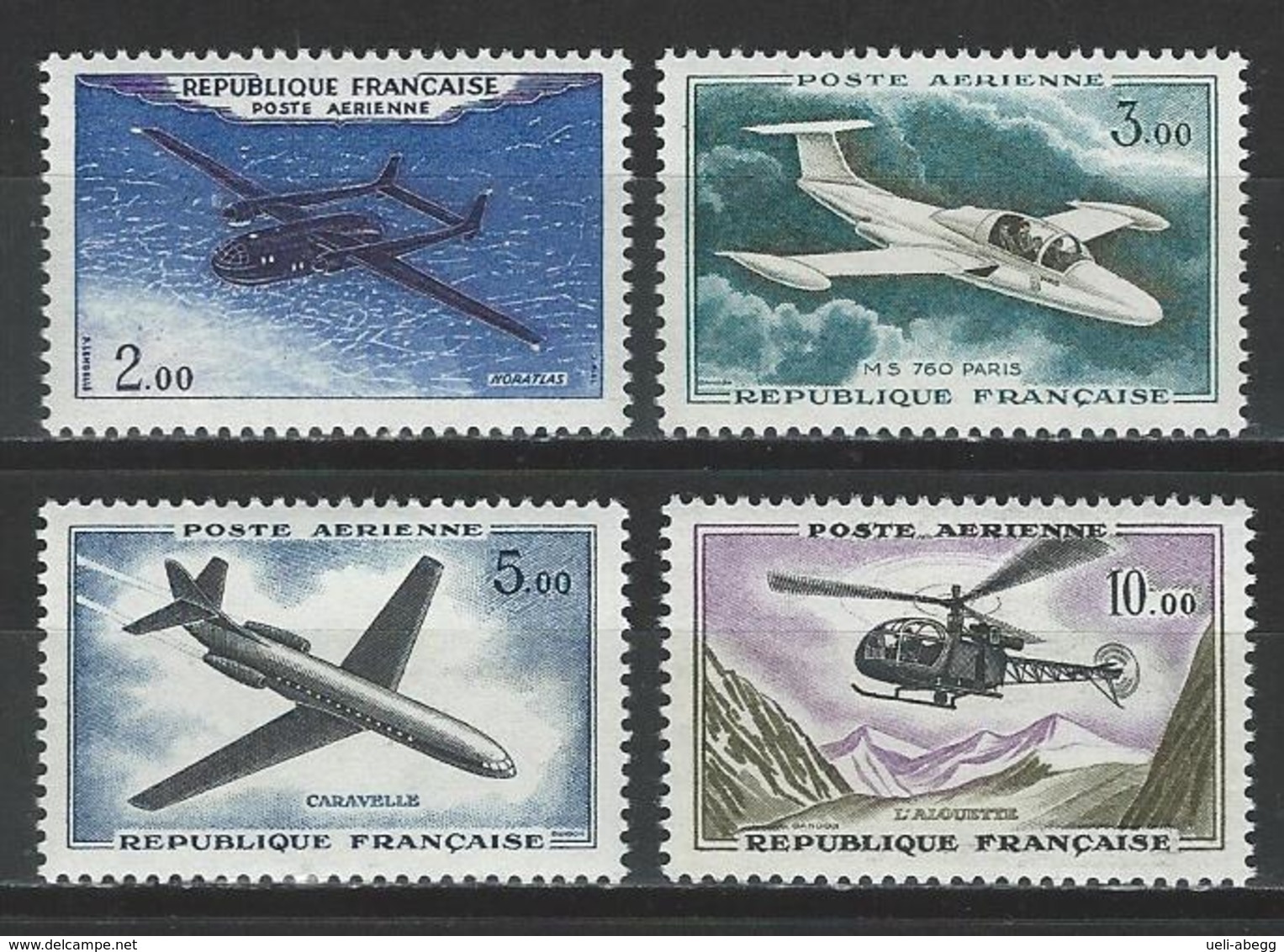 Frankreich Yv 38-41,  Mi 1279-82   *  MH - 1960-.... Ungebraucht