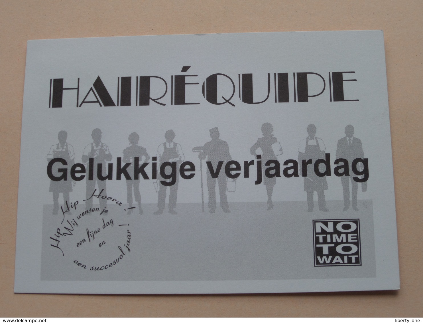 " Hairéquipe " Reclamekaart / Gelukkige Verjaardag ( 2 Stuks - Hove / Lier ) Anno 1996 ( Zie Foto's ) Zie Ook LIER! - Hove