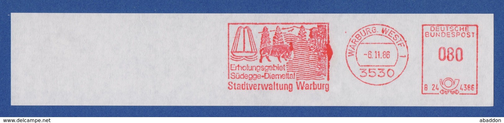 BRD AFS - WARBURG, Erholungsgebiet Südegge-Diemeltal 1986 - Sonstige & Ohne Zuordnung