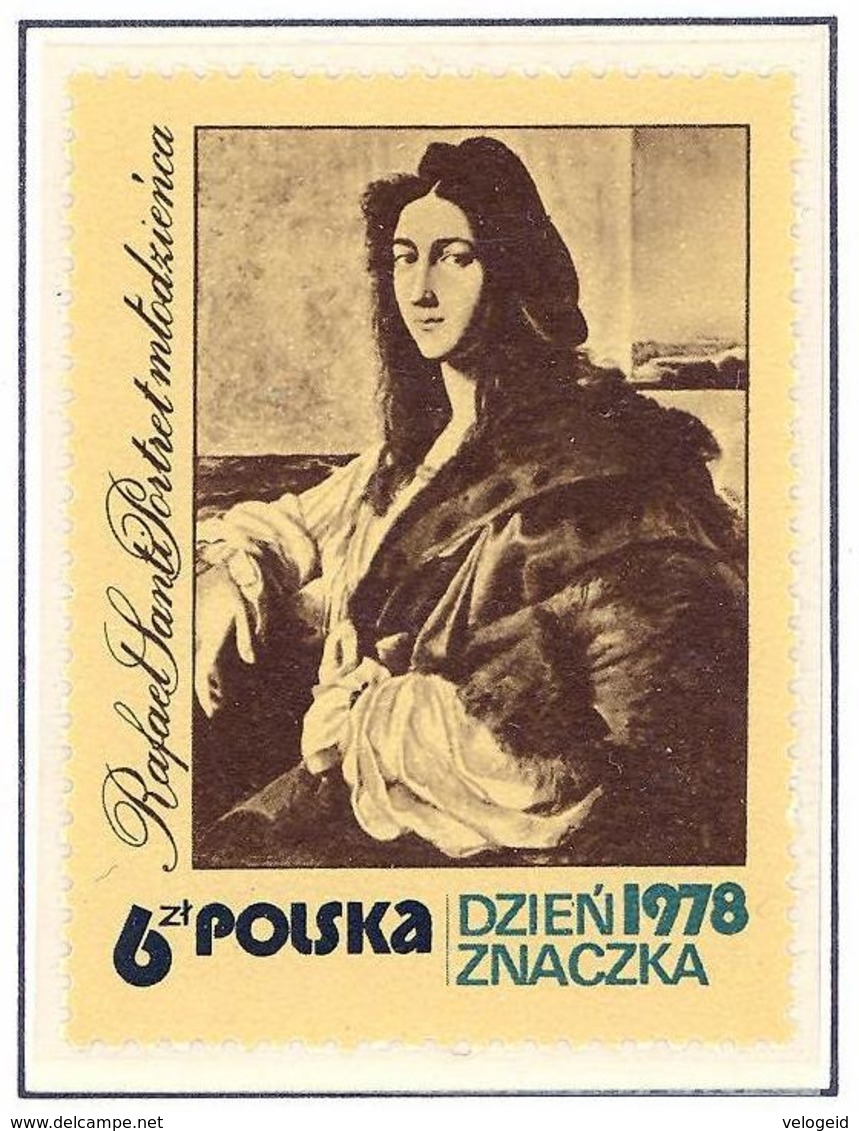 Polonia. Poland. 1978. Mi 2581. Stamp Day. Young Man, By Raphael - Otros & Sin Clasificación