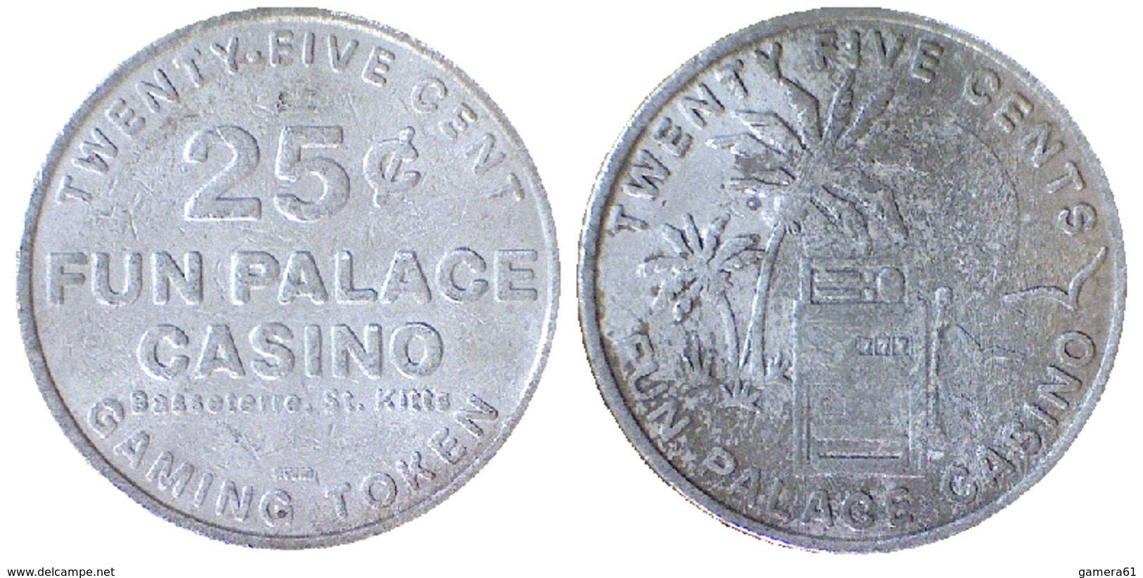 04727 GETTONE TOKEN JETON SAINT KITTS & NEVIS FUN POALACE CASINO BASSETERRE - Casino