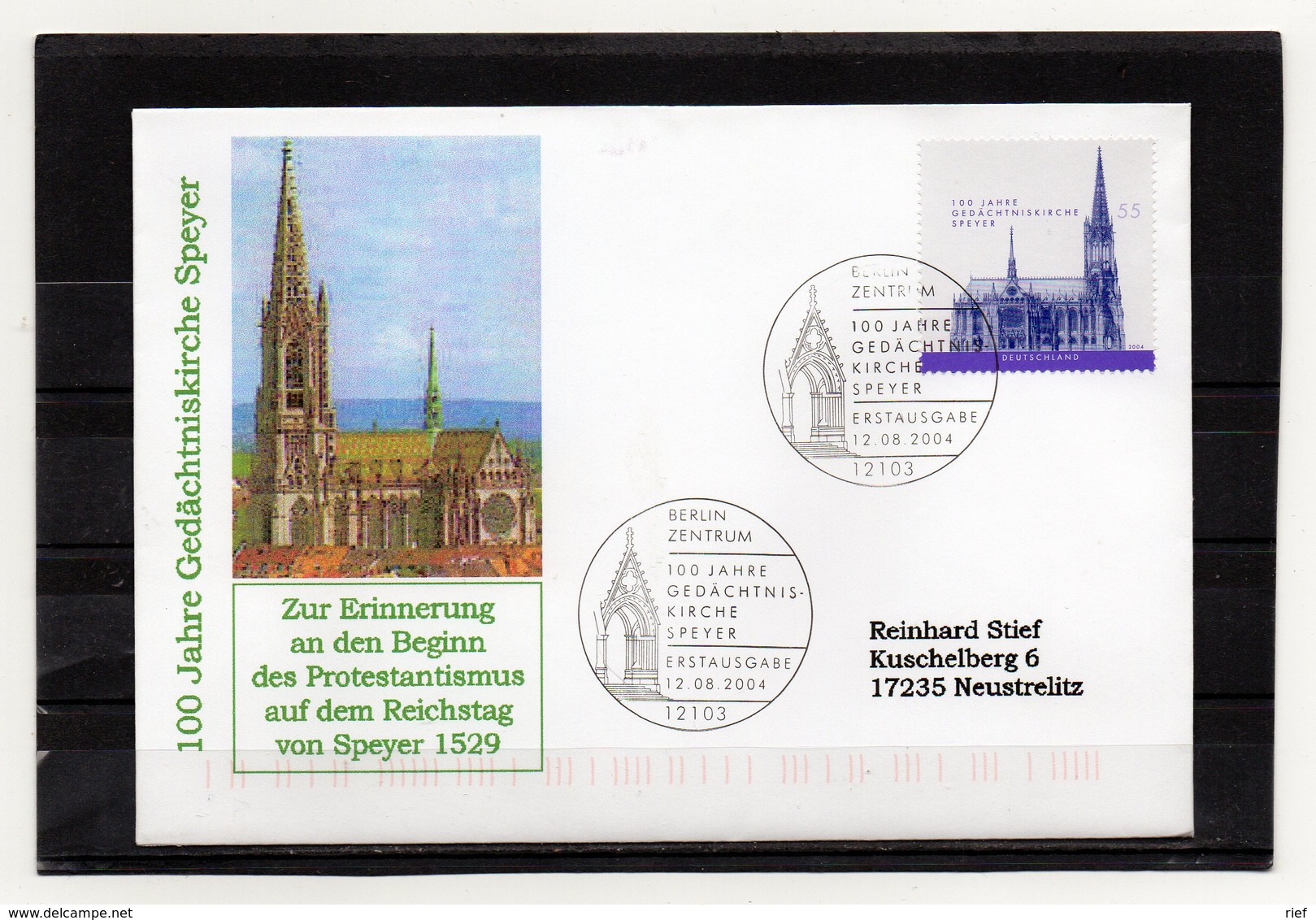 BRD, 2004, FDC (individuell/echt Gelaufen) Mit Michel 2415, 100 Jahre Gedächtniskirche Speyer - Autres & Non Classés