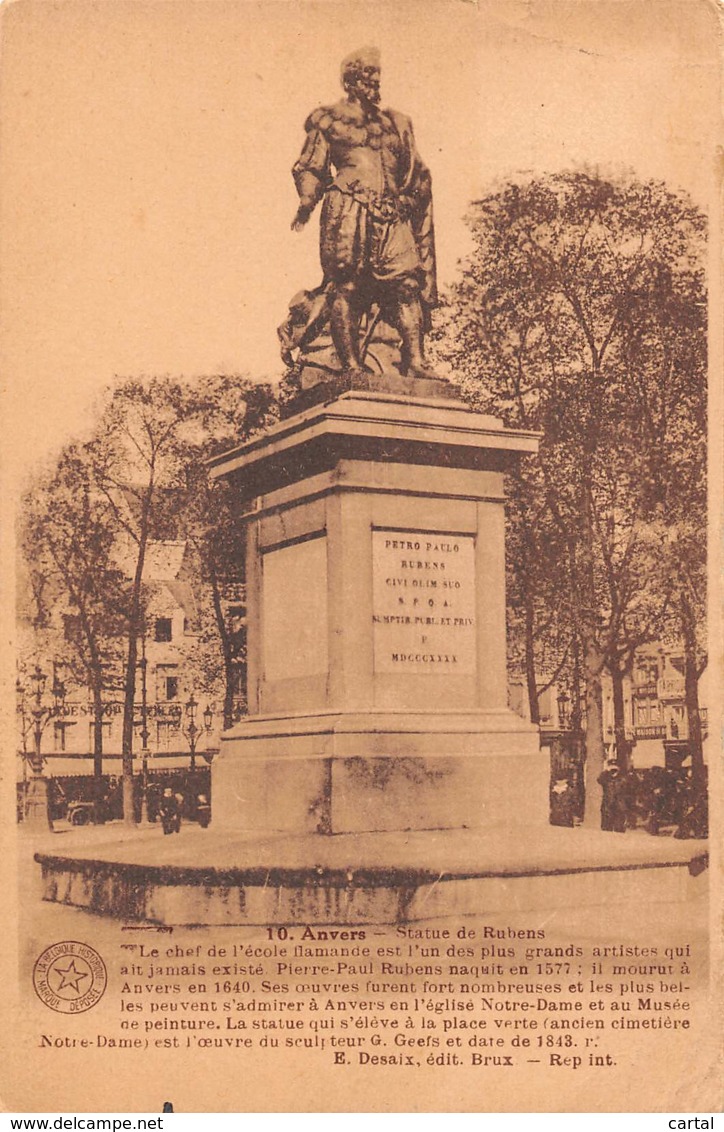 ANVERS - Statue De Rubens - Antwerpen