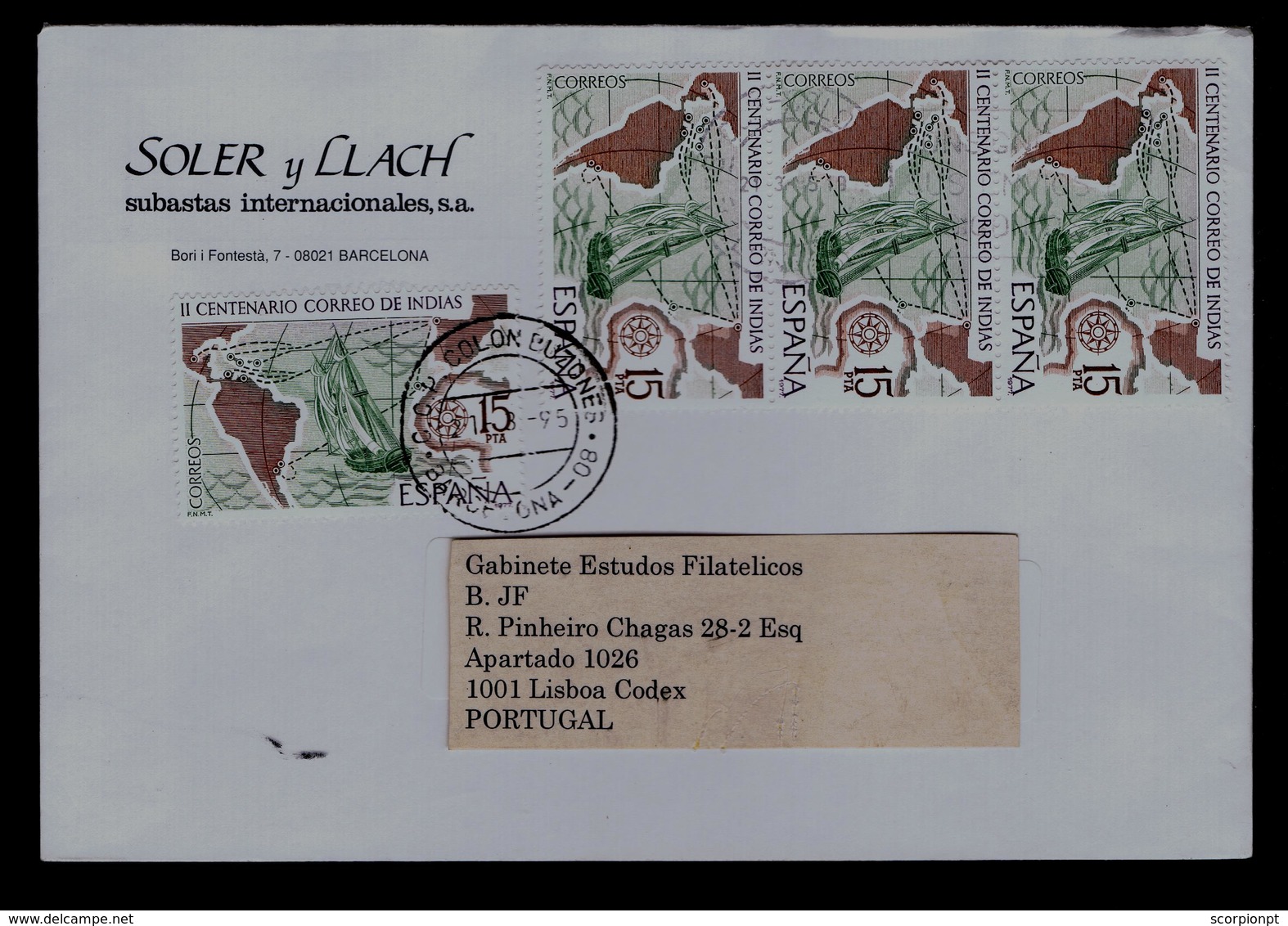 Sp5751 SPAIN Ships Bateaux Transports Correo Maritime Mail INDIAS Posts Brazil Mailed - Post