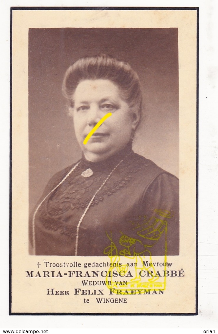 DP Foto - Maria F. Crabbé ° Lubbeek 1854 † Wingene 1933 X Felix Fraeyman - Images Religieuses