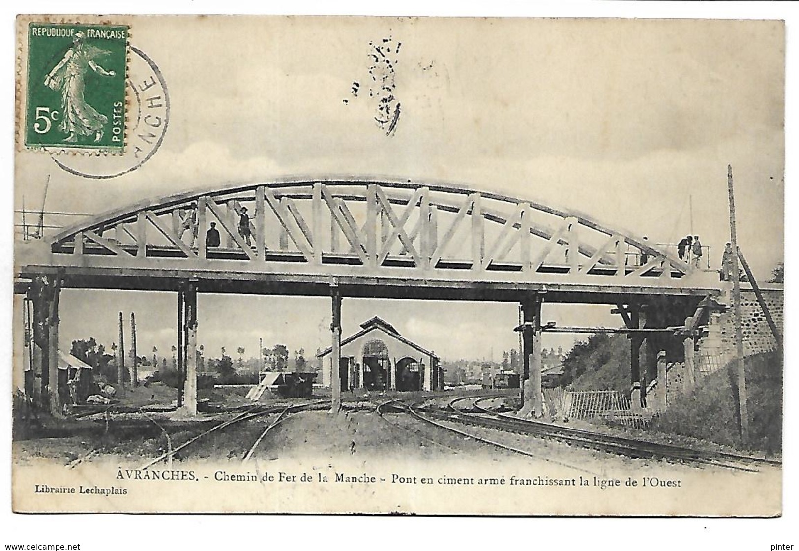 AVRANCHES - Chemin De Fer De La Manche, Pont En Ciment Armé Franchissant La Ligne De L'Ouest - Avranches