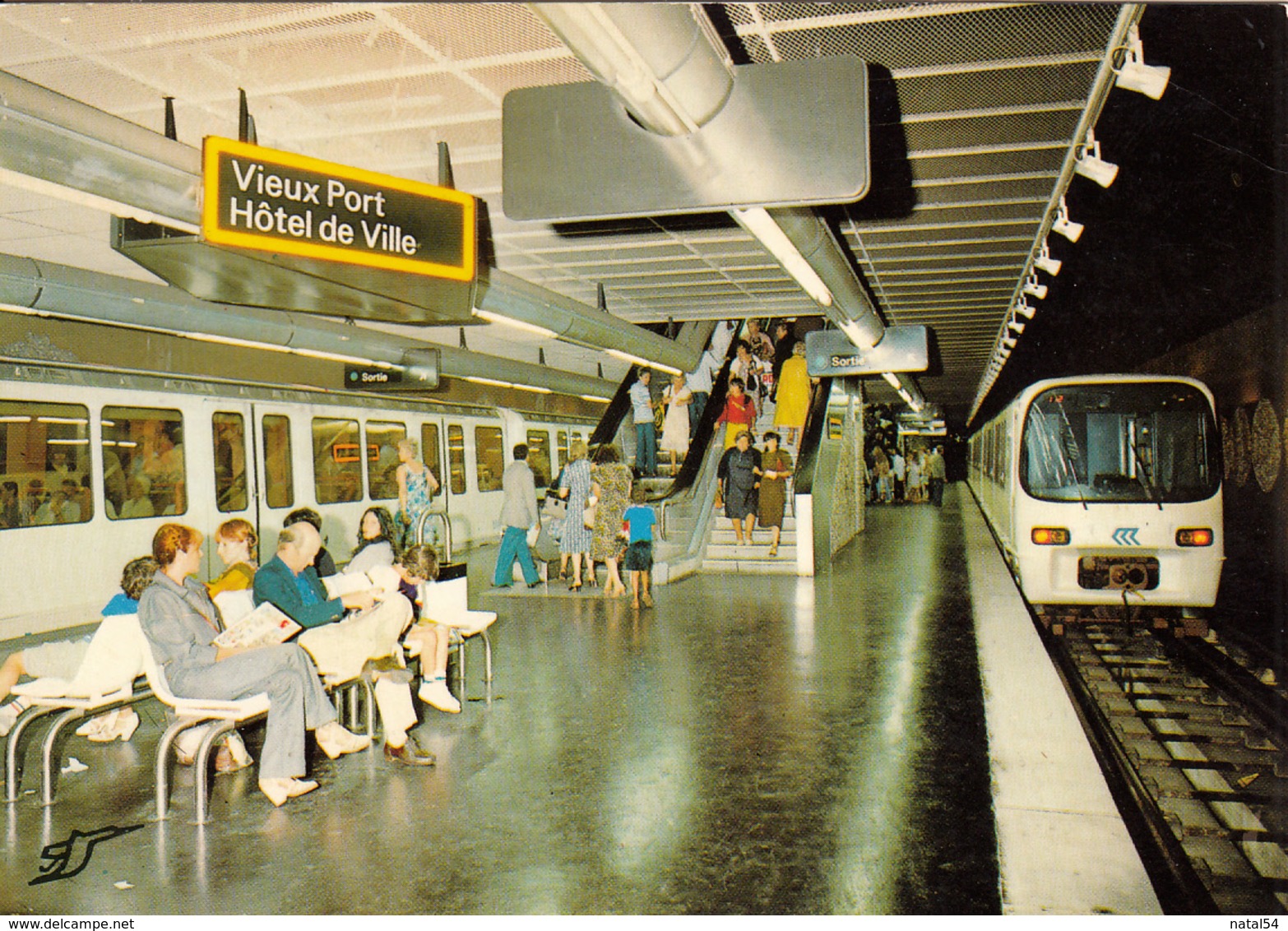 13 - Marseille : Métro - La Station " Vieux Port "- Une Rame Arrive à Quai - Animée - CPM écrite - Ohne Zuordnung