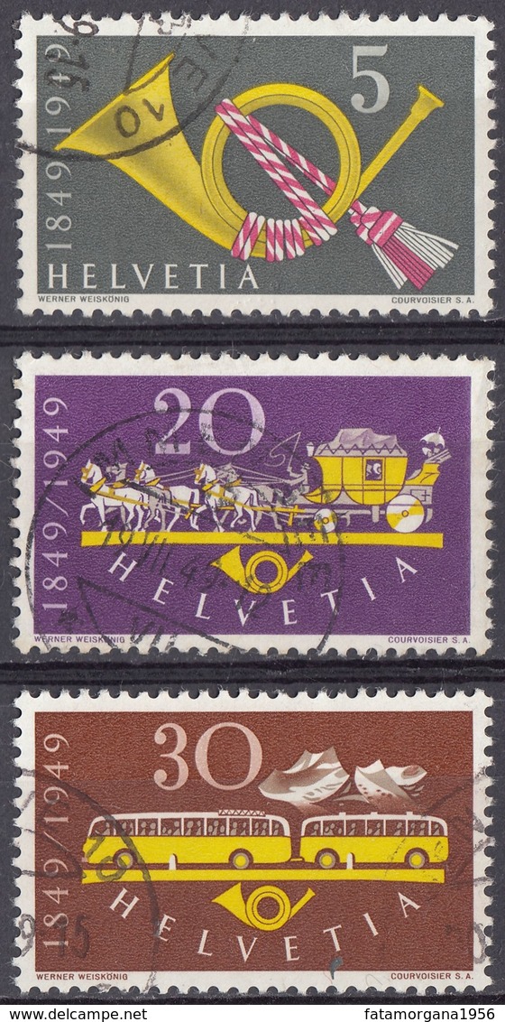 HELVETIA -  1949 - Serie Completa Usata Di 3 Valori: Yvert 471/473. - Usati