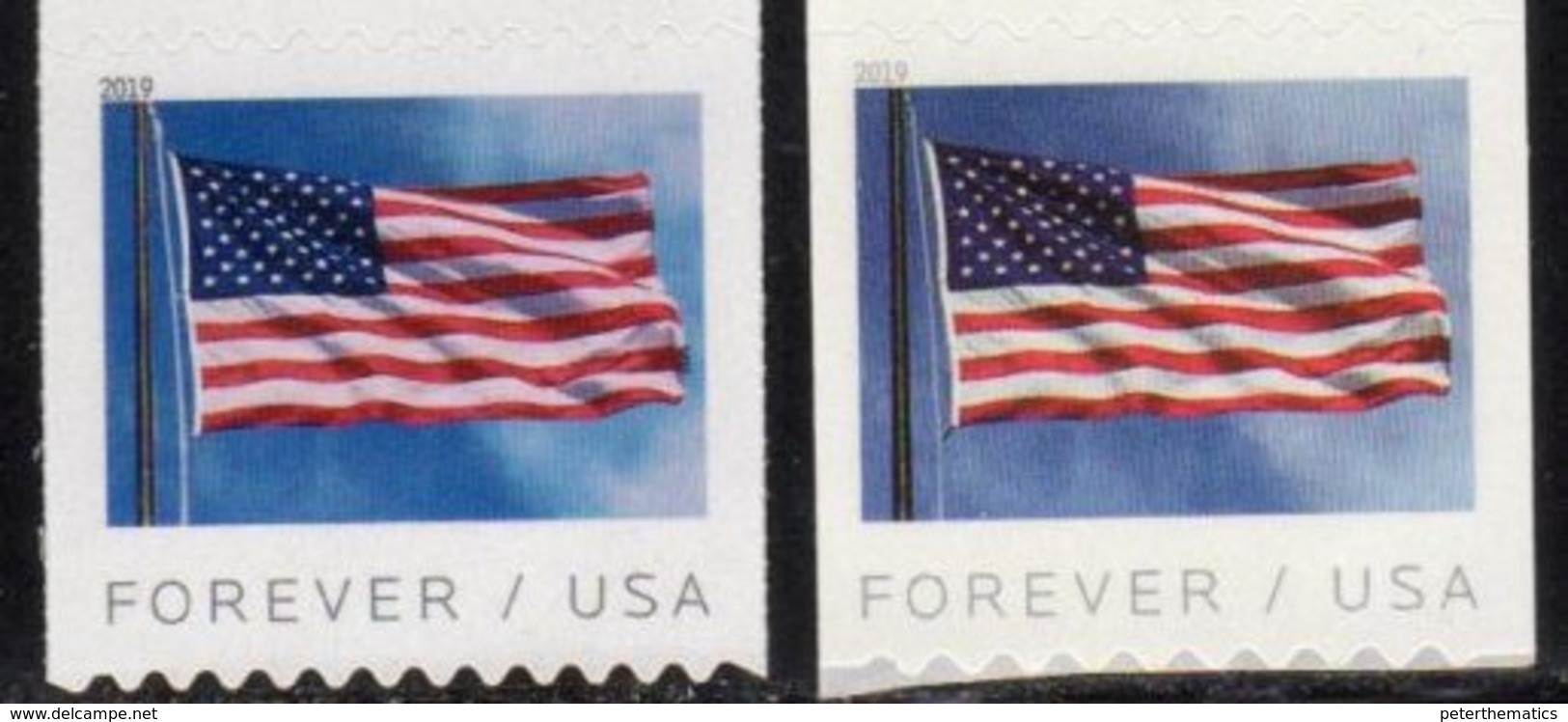 USA, 2019, MNH, FLAGS, COILS, APU & BCA, 2v - Stamps
