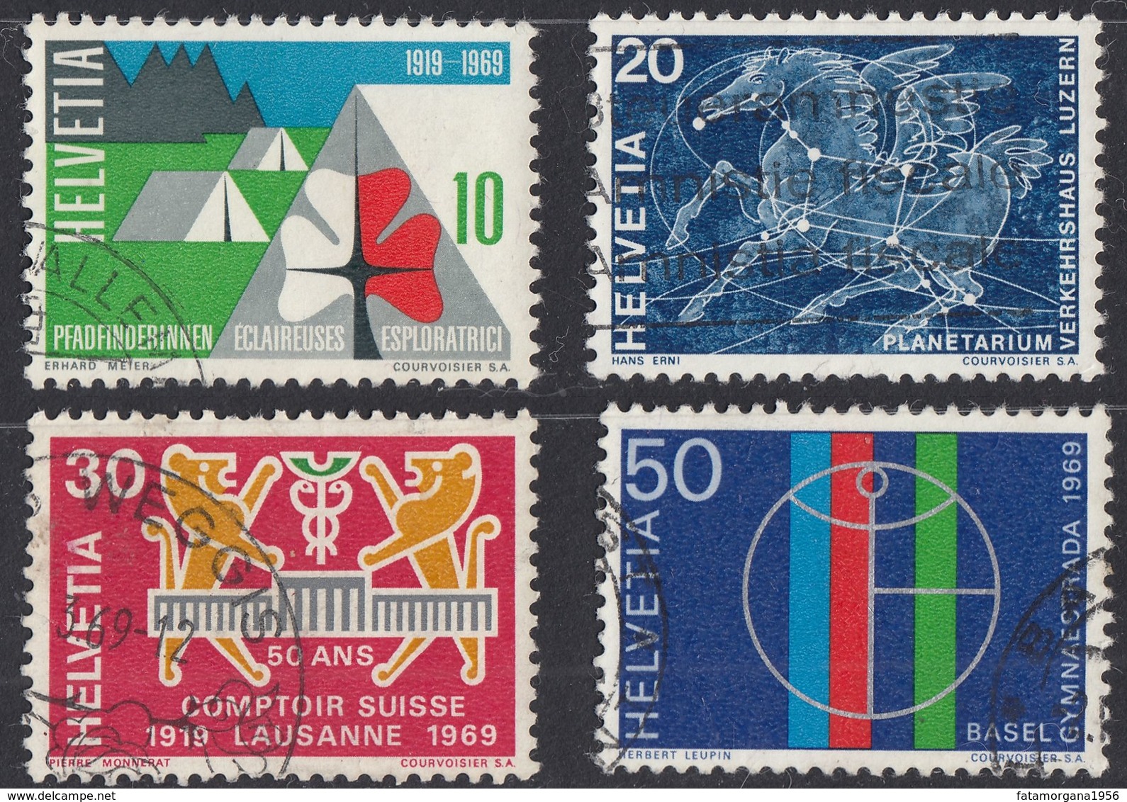 HELVETIA -  1969 - Serie Completa Usata Di 4 Valori: Yvert 828/831. - Usati