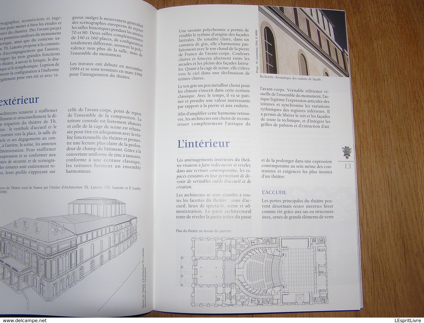 CARNETS DU PATRIMOINE N° 25 Le Théatre Royal de Namur Régionalisme  Architecture Opéra Musique Comédie